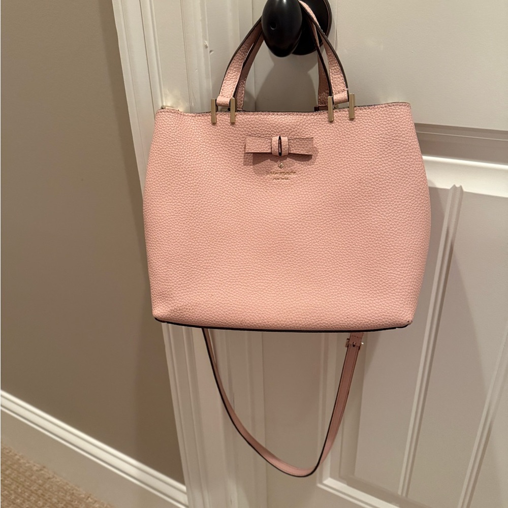 Pink Leather Crossbody Purse with Bow, Kate Spade New York